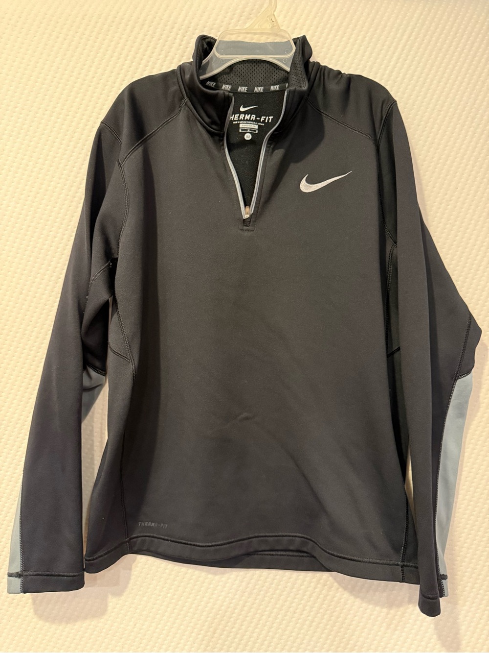 Nike Black & Gray Therma-FIT Quarter-Zip Performance Jacket